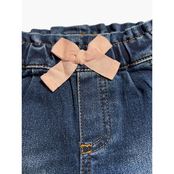 First Impressions Dark Blue Denim Jeans with Pink Bow - Picture 4 of 4